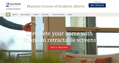 Desktop Screenshot of phantomscreensofcalgary.com